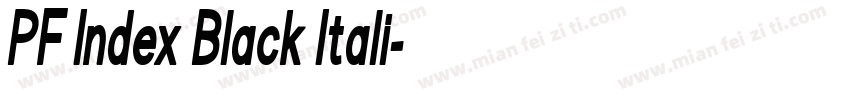 PF Index Black Itali字体转换